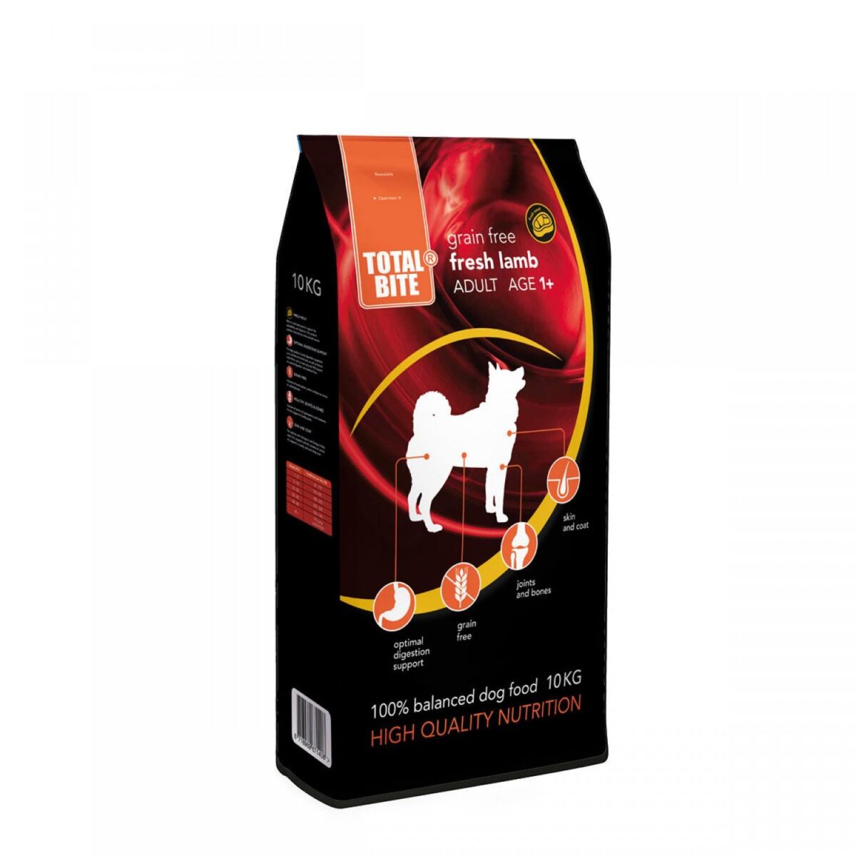 Total Bite teraviljavaba täissööt värske lambalihaga koertele 2kg - Image 1