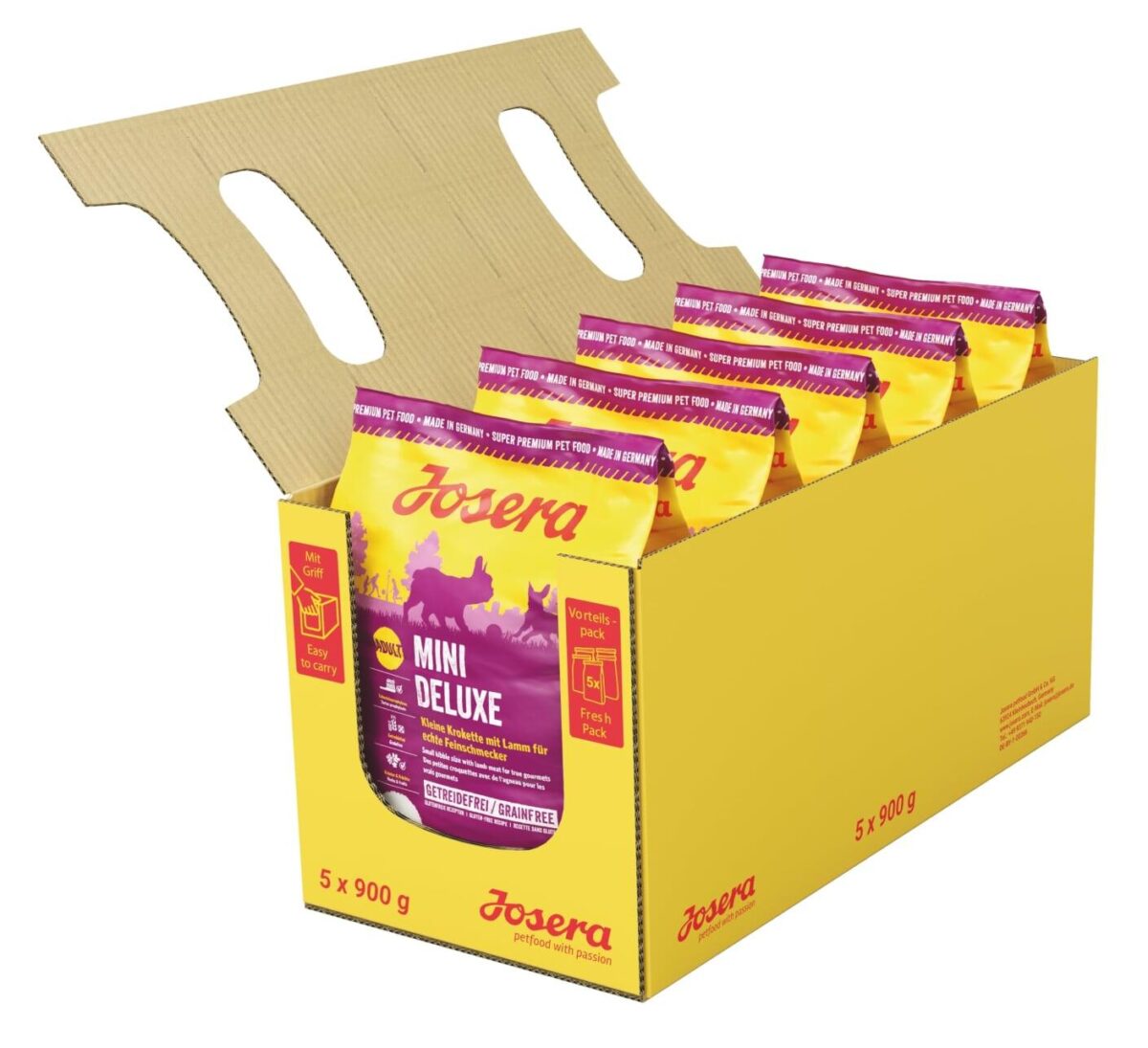 Josera Mini Adult Lamb teraviljavaba täissööt lambalihaga väikest tõugu koertele 5x900g - Image 1