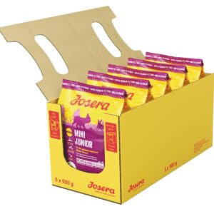 Josera Mini Junior with Duck&Salmon teraviljavaba täissööt pardiliha ja lõhega väikest tõugu koertele 5x900g