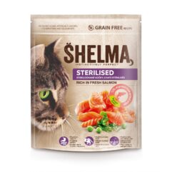Šhelma teraviljavaba täissööt värske lõhega steriliseeritud kassidele 750g
