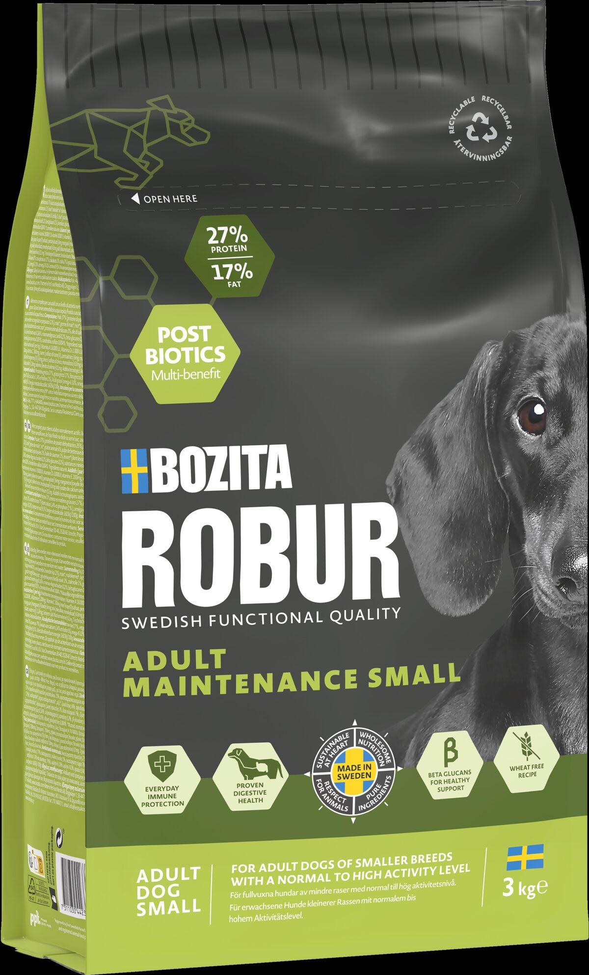 Bozita Robur Adult Maintenance kanaga koerasööt 3kg - Image 1