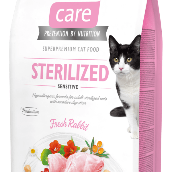 Brit Care teraviljavaba täistoit tundlike seedimisega steriliseeritud kassidele küülikulihaga 7kg