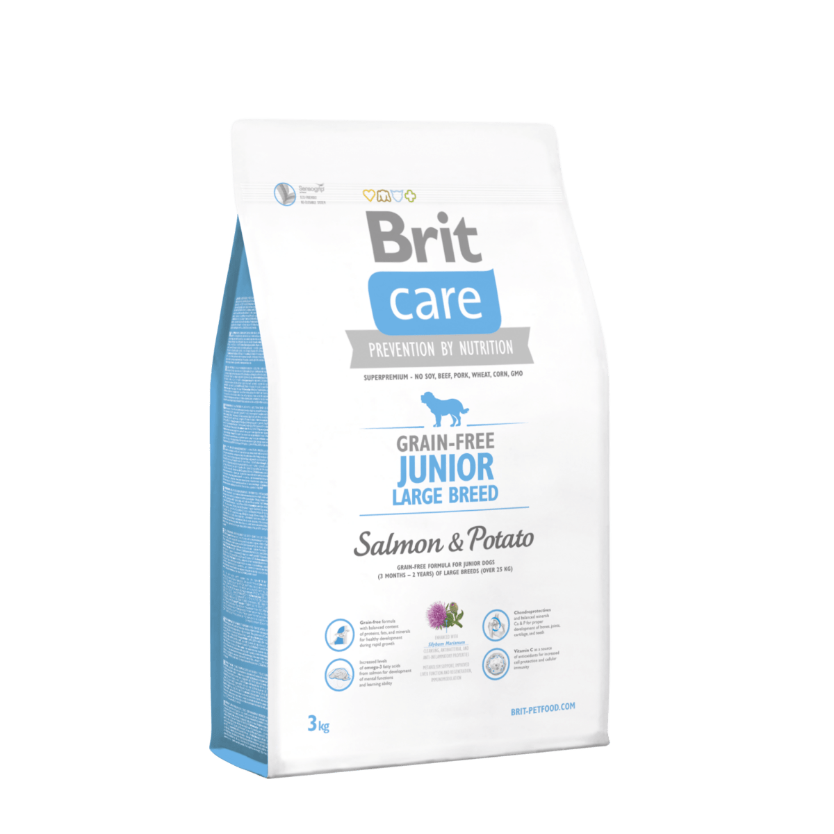 Brit Care teraviljavaba täissööt suurt tõugu kutsikatele lõhe ja kartuliga 3kg