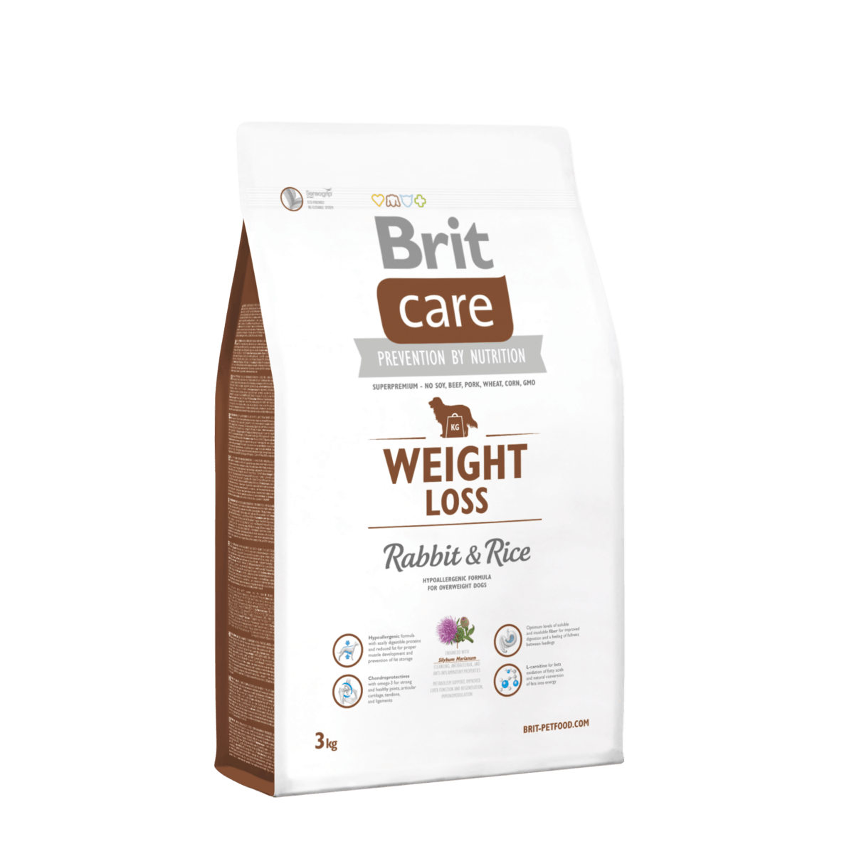 Brit Care täissööt ülekaalulistele koertele jäneseliha ja riisiga 3kg
