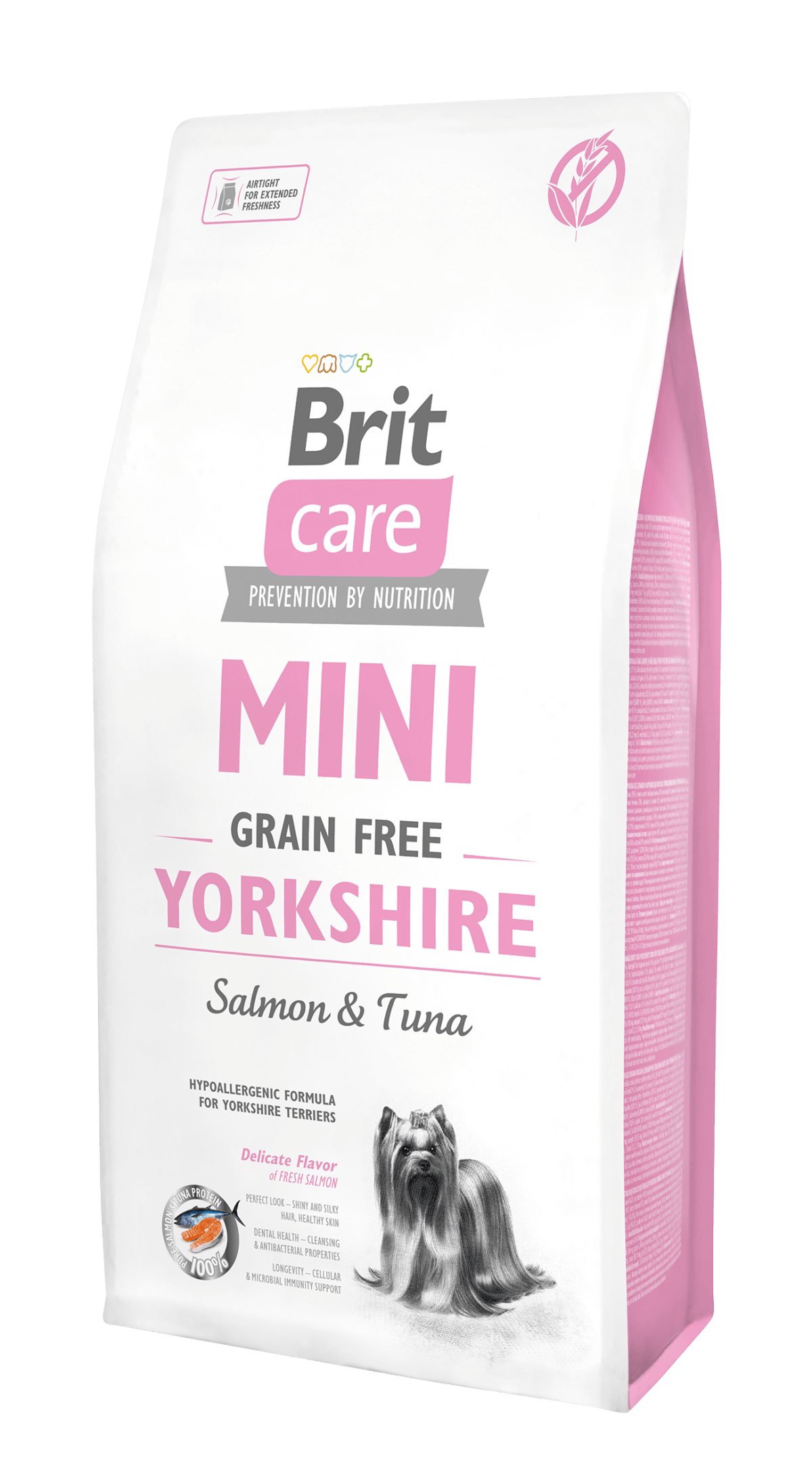 Brit Care teraviljavaba täissööt Yorkshire’i terjeritele lõhe ja tuunikalaga 7kg