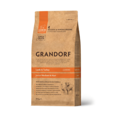 Grandorf täissööt lamba- ja kalkunilihaga noortele koertele 10kg