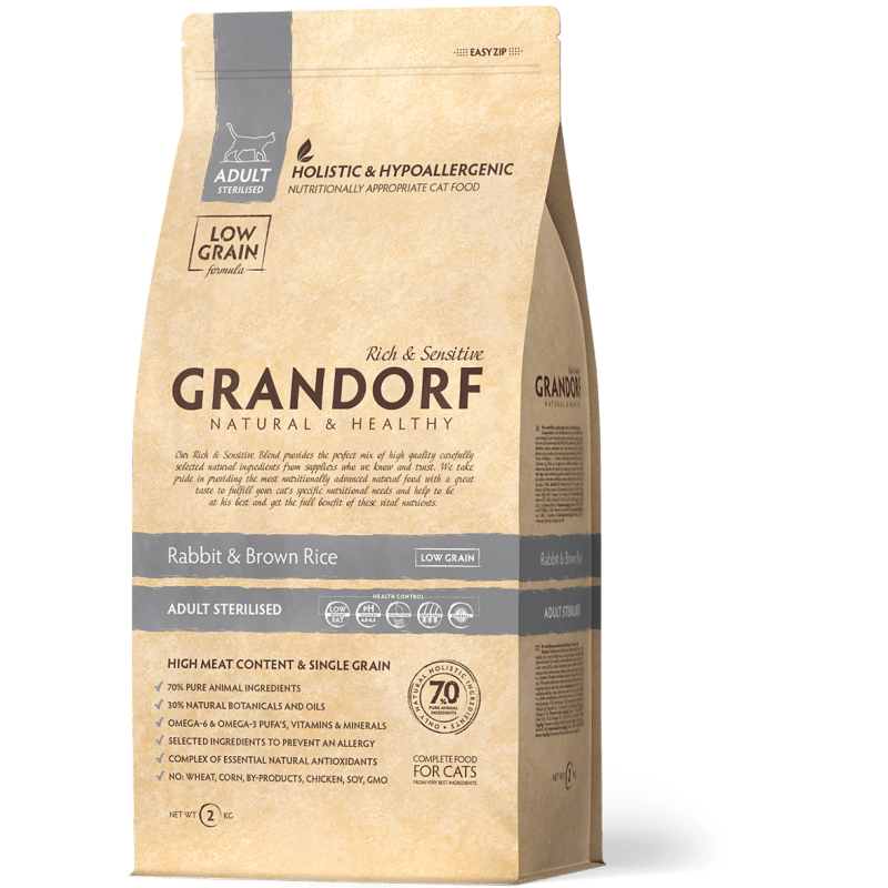 Grandorf täissööt lambaliha ja pruuni riisiga steriliseeritud ja/või eakatele kassidele