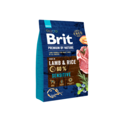 Brit Premium täissööt tundliku seedimisega koertele lambaliha ja riisiga 3kg