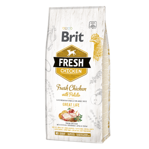 Brit Fresh täissööt koertele kanaliha ja kartuliga 12kg