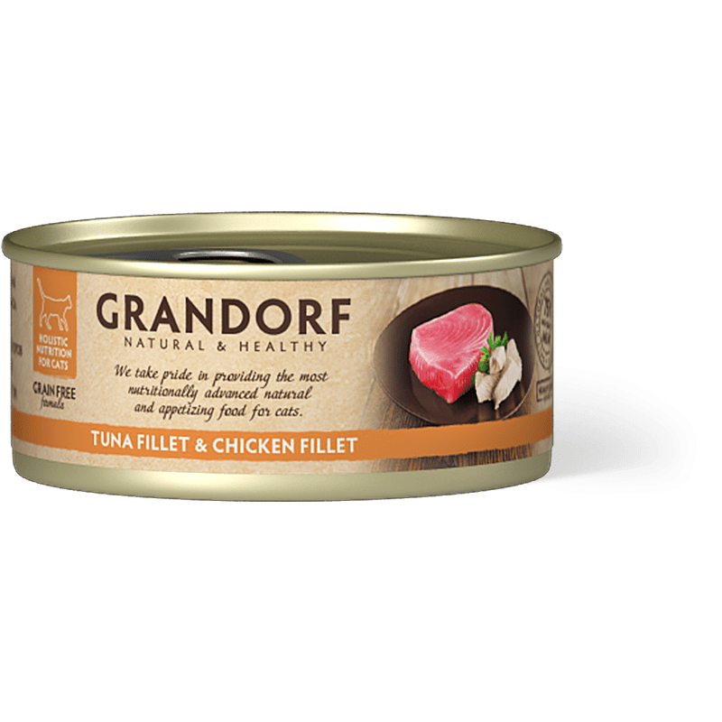 Grandorf konserv kassidele tuunikala ja kanalihaga 6x70g