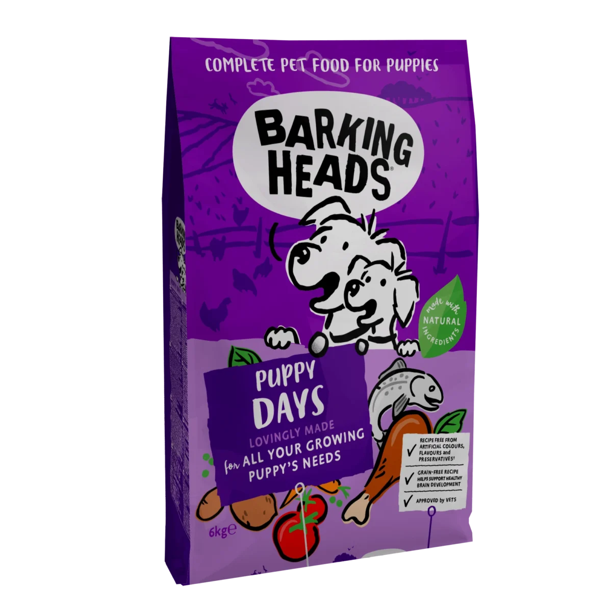 Barking Heads kutsika täissööt lõhe ja kanalihaga 6kg