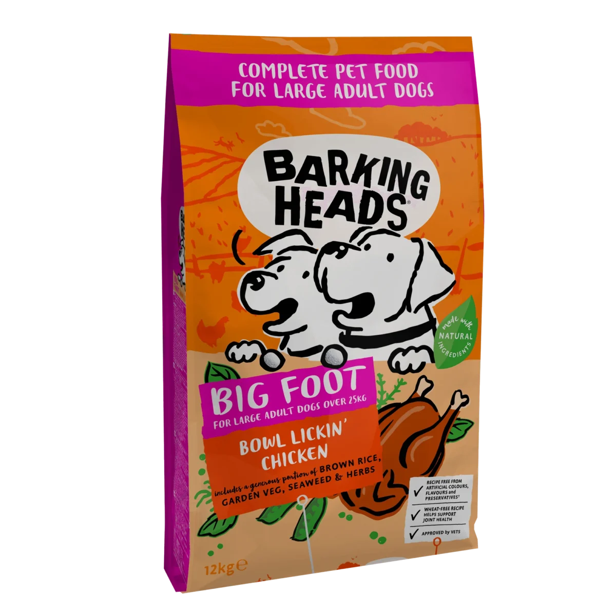 Barking Heads suurt tõugu koera täissööt kanalihaga 12kg