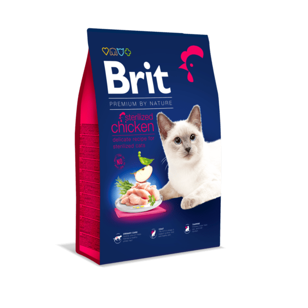 Brit Premium täistoit steriliseeritud kassidele kanalihaga 8kg