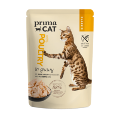 PrimaCat einekotike linnulihaga kastmes täiskasvanud kassidele