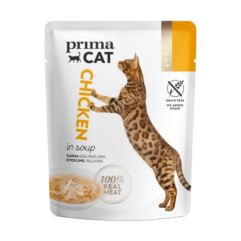 PrimaCat einekotike täiskasvanud kassidele kanaliha supis