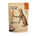 PrimaCat einekotike kalkunilihaga kastmes steriliseeritud kassidele 28x85g