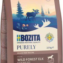 Bozita Purely teraviljavaba koeratoit põdralihaga kutsikatele ja noortele koertele 2,5kg